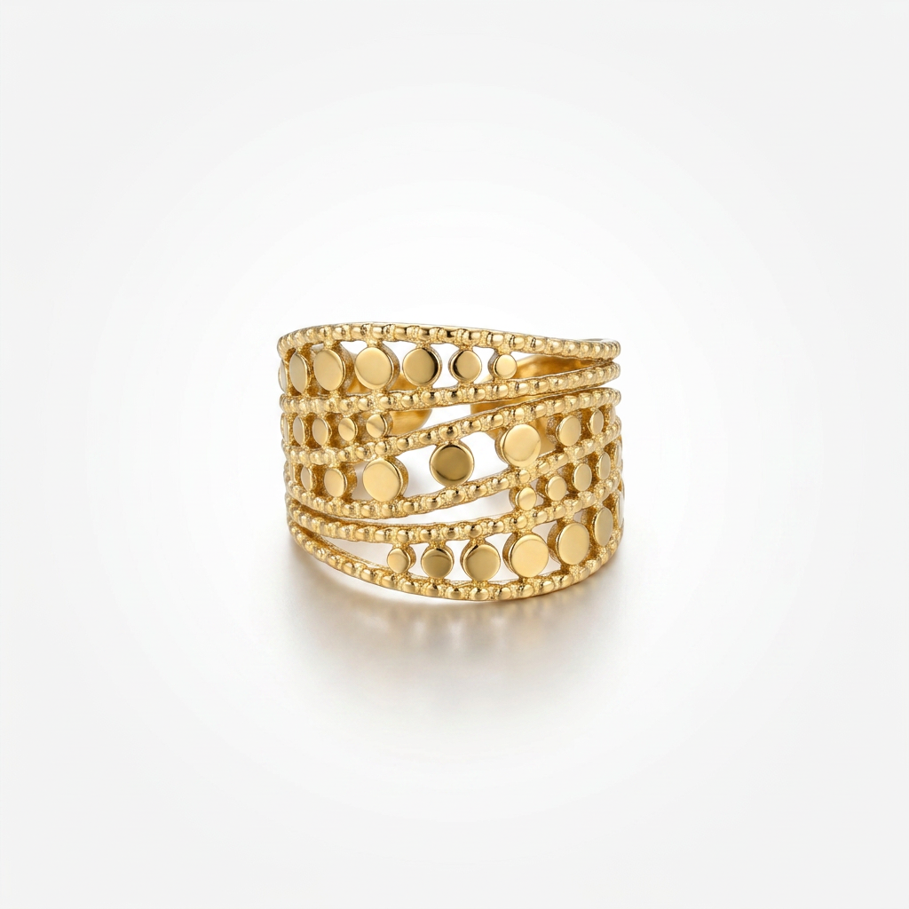 Geometric Gold Band Ring