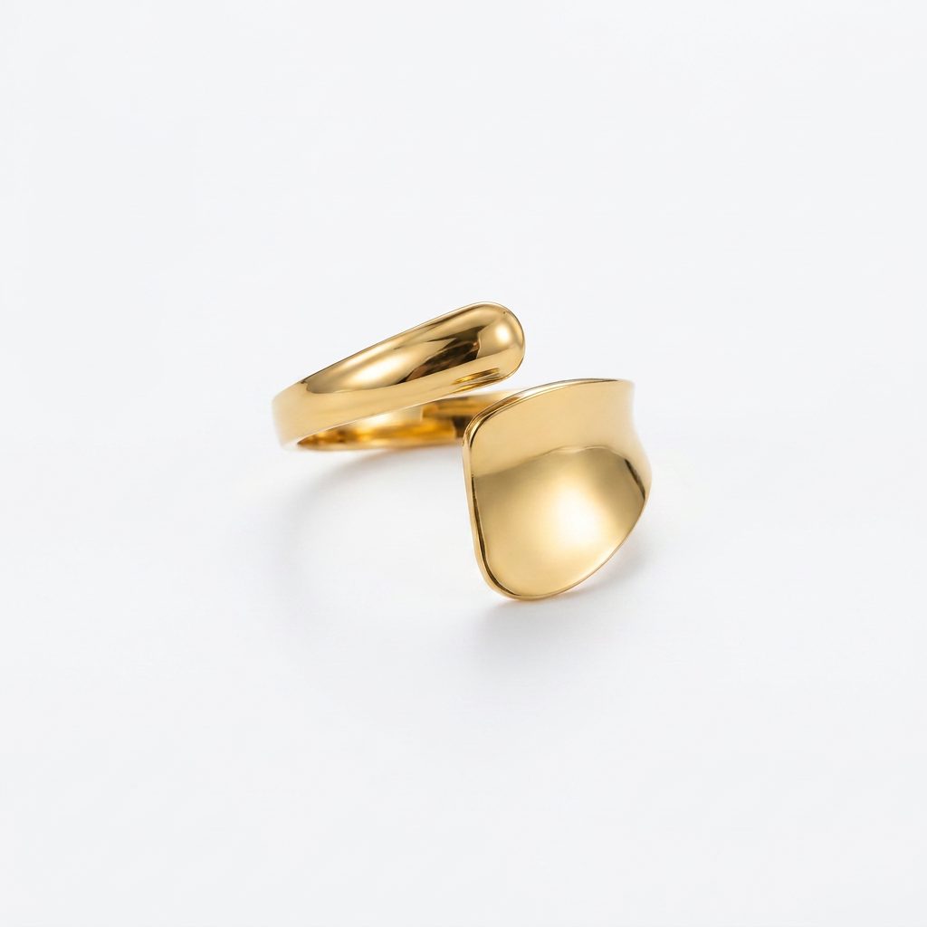 Gold Wave Wrap Ring