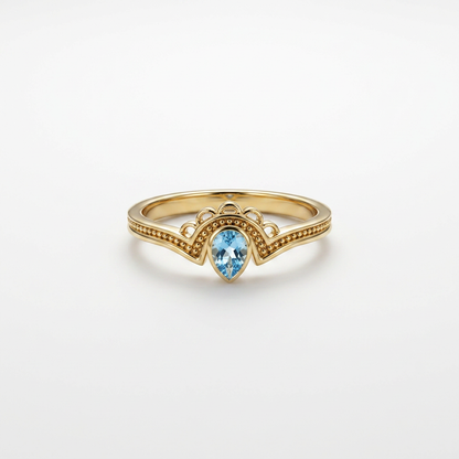 Crown Crystal Gold Ring