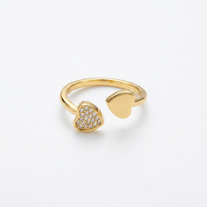 Open Heart Gold Ring