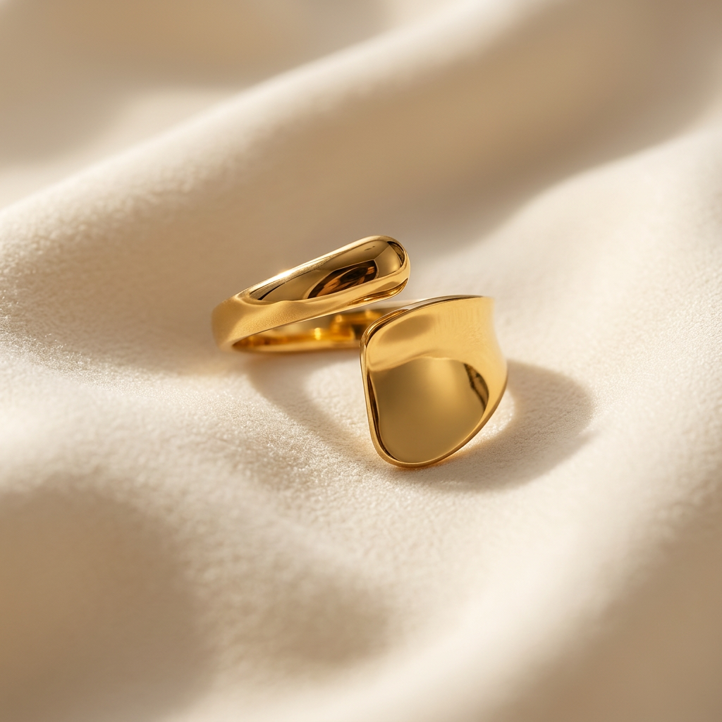 Gold Wave Wrap Ring