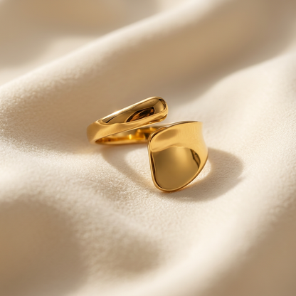 Gold Wave Wrap Ring