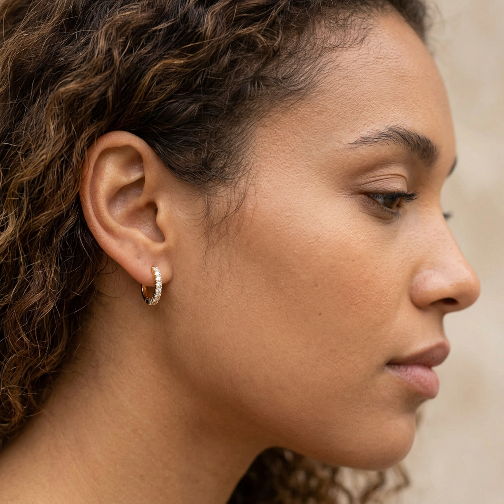 Pavé Gold Hoops