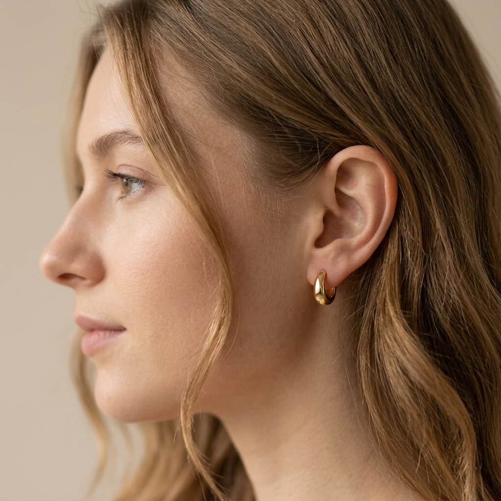 Chunky Mini Gold Hoops