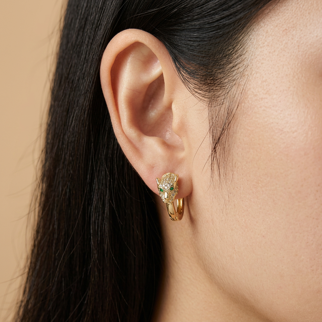 Jaguar Gold Hoops