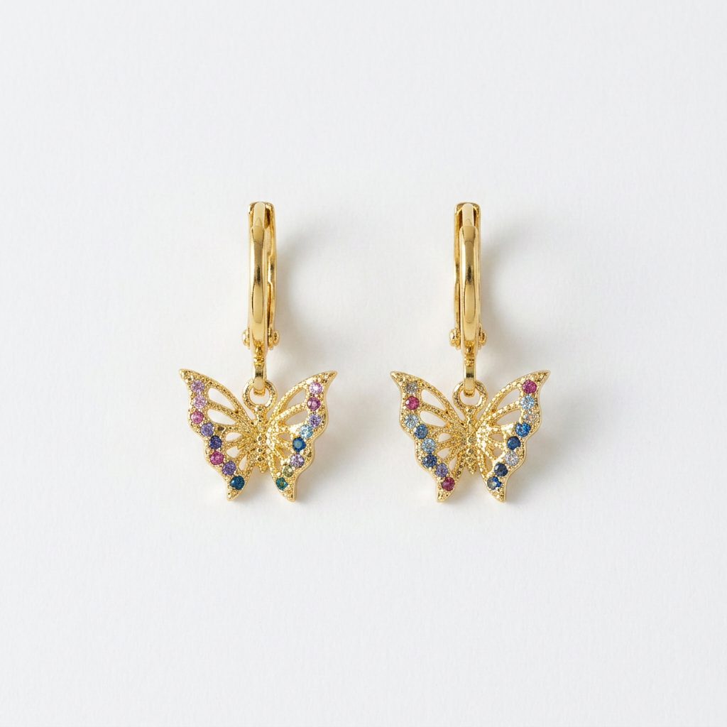 Butterfly Gold Hoops