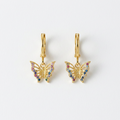 Butterfly Gold Hoops