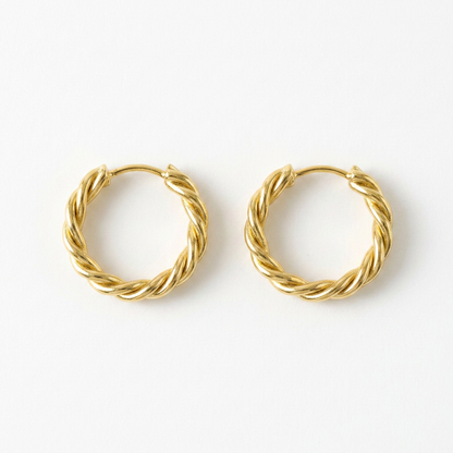 Braided Gold Hoops