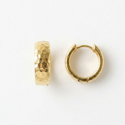 Dented Gold Hoops