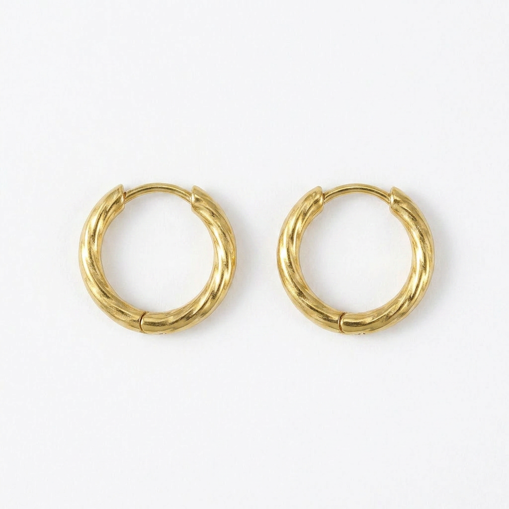 Twist Gold Hoops