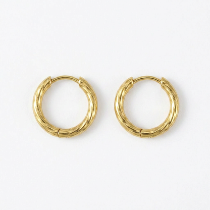 Twist Gold Hoops