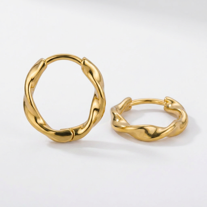 Dainty Twisted Gold Hoops