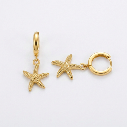Starfish Gold Dangles