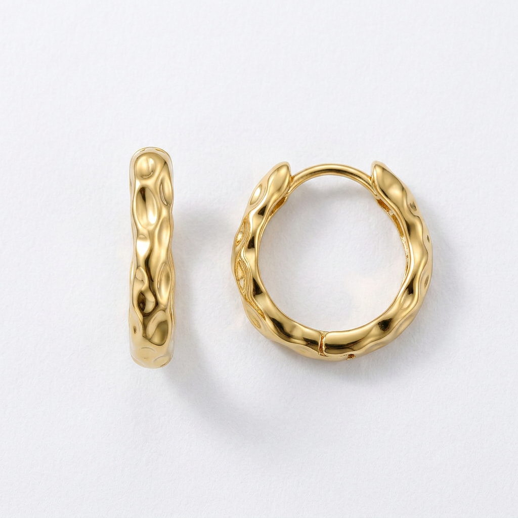 Textured Gold Hoops