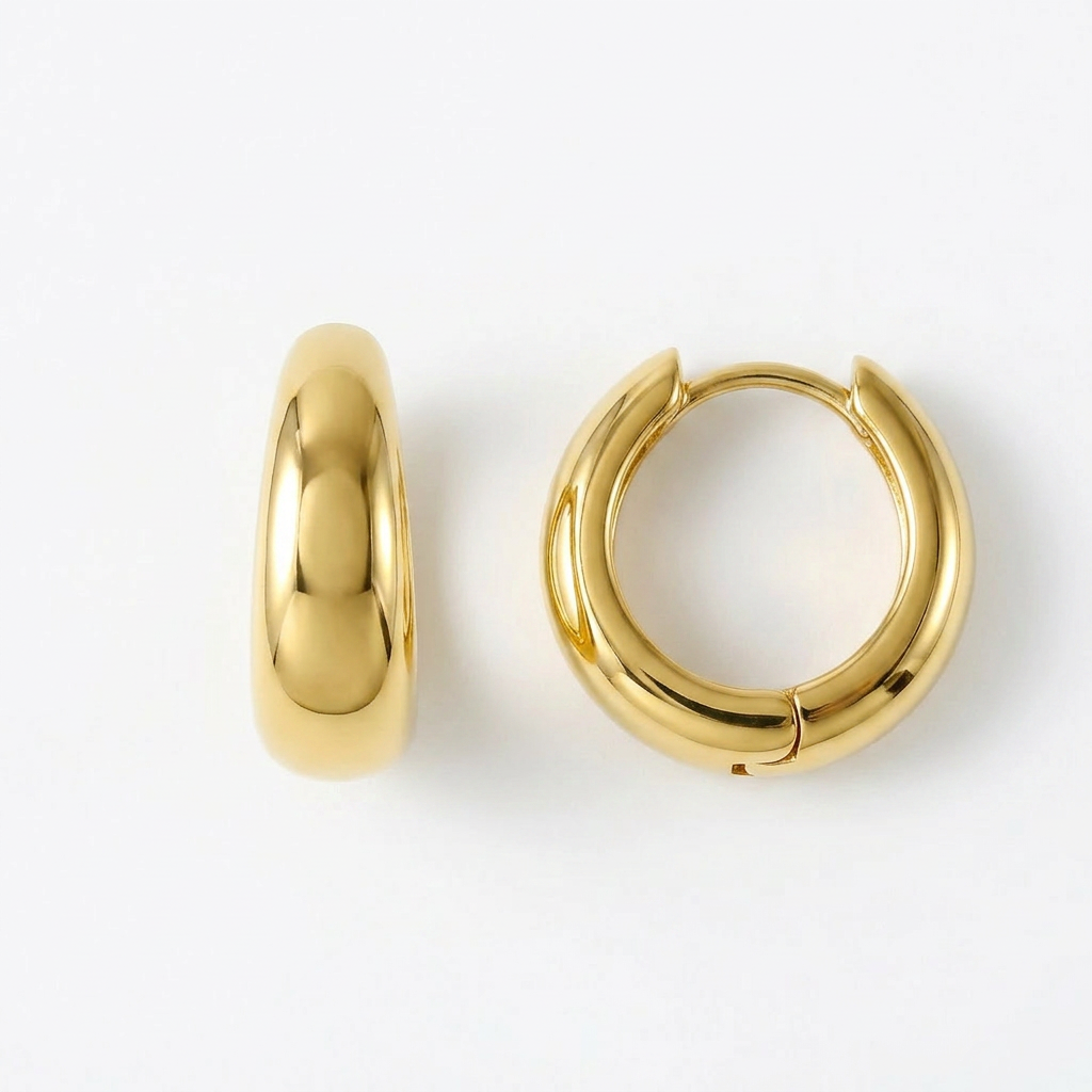 Chunky Mini Gold Hoops