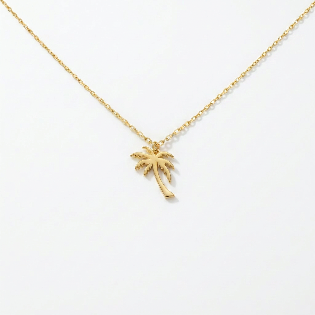 Palm Tree Gold Necklace