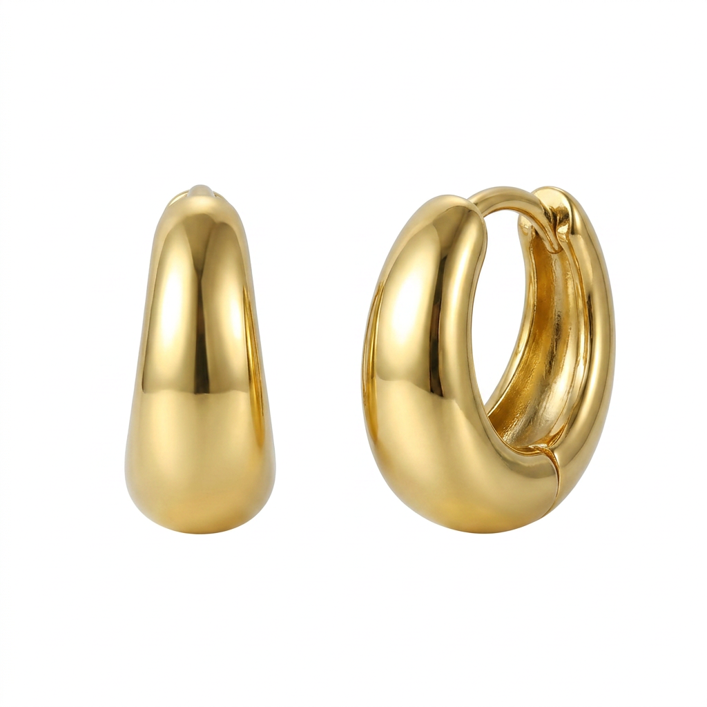 Chunky Gold Hoops