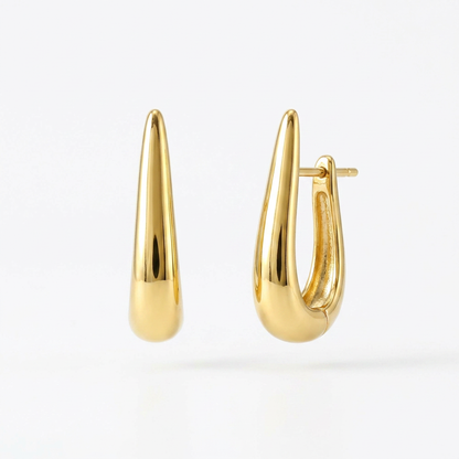 Sculpted Teardrop Hoops