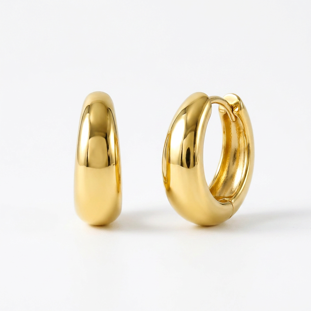 Chunky Mini Gold Hoops