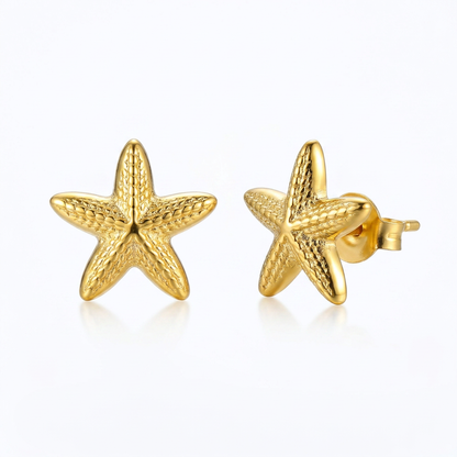 Starfish Gold Stud Earrings