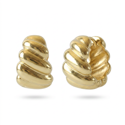 Chunky Knot Gold Hoops