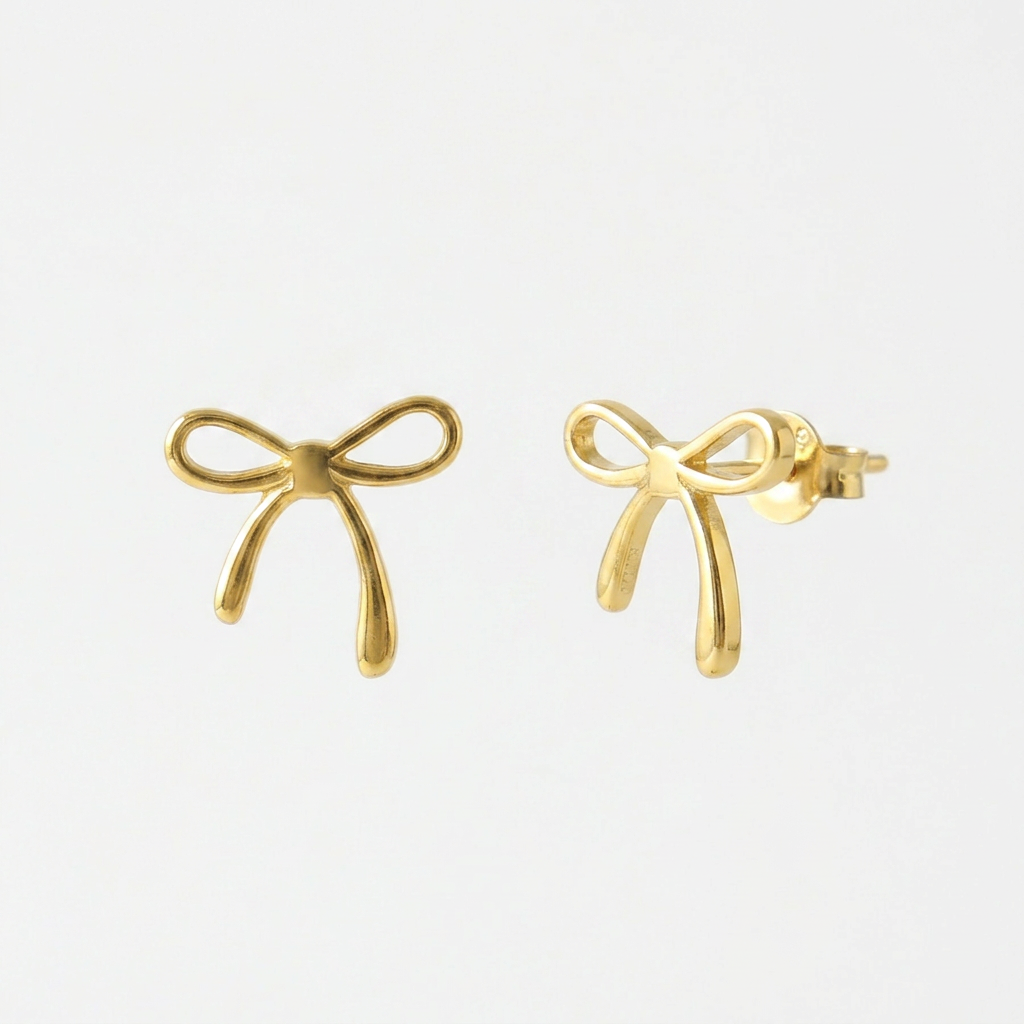 Bow Gold Studs