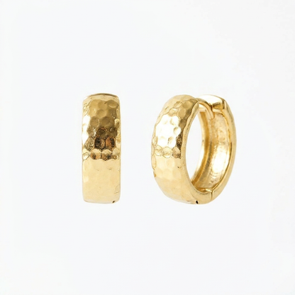 Dented Gold Hoops