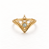 A gold crown tiara ring with intricate filigree details and iridescent moonstone center, regal princess design with pointed peaks and delicate metalwork, open adjustable band, shown from front and side angles on a clean white background displaying the royal symbolism, ornate lace-like texture, and polished gold finish.