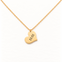 A gold 11:11 heart necklace with heart-shaped pendant engraved with digital numerals, delicate cable chain, romantic spiritual synchronicity design, shown from front and side angles on a clean white background displaying the love-themed time detail, meaningful symbolism, and polished gold finish.