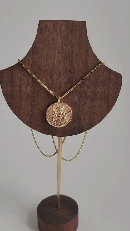 Artemis Coin Gold Necklace