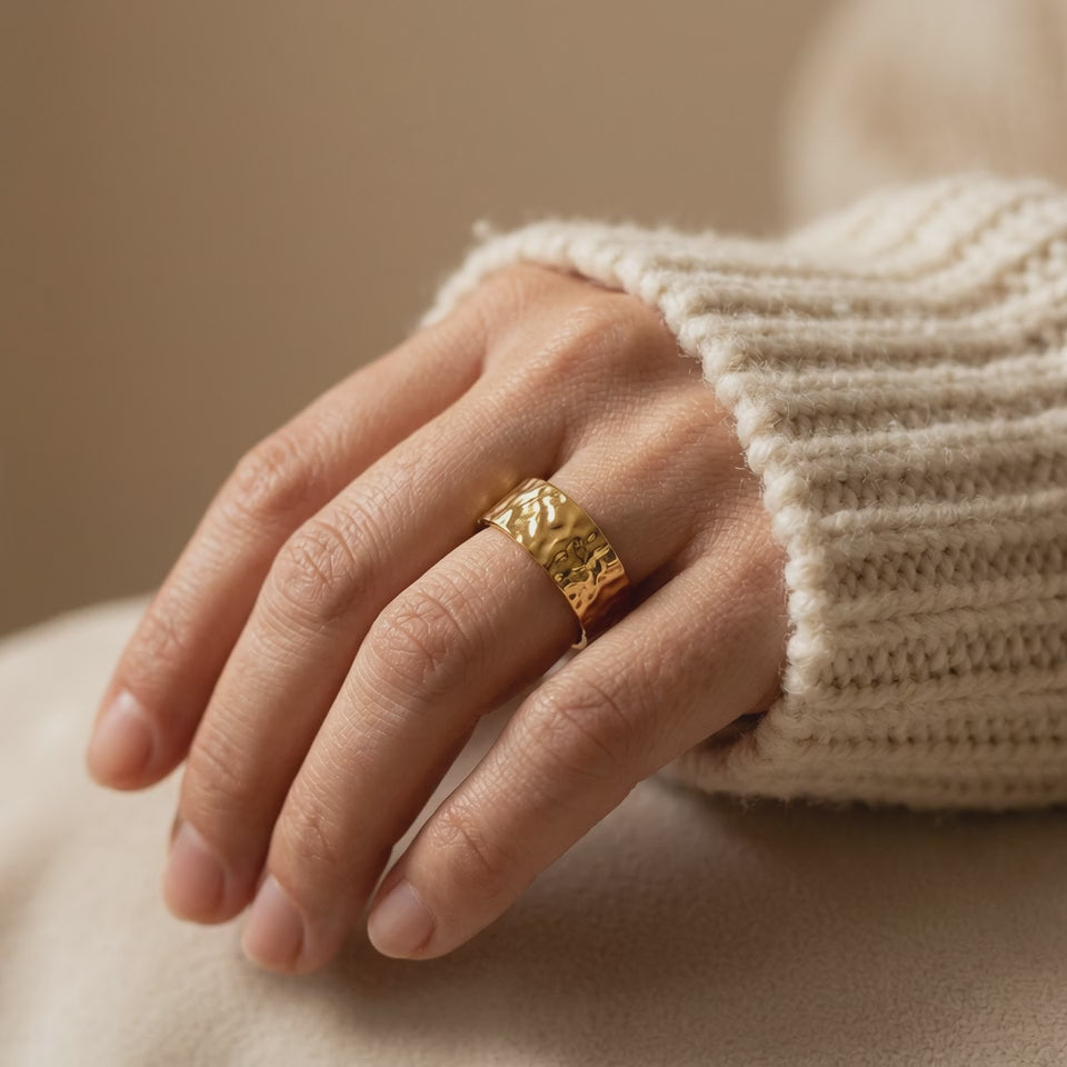 Dented Gold Ring