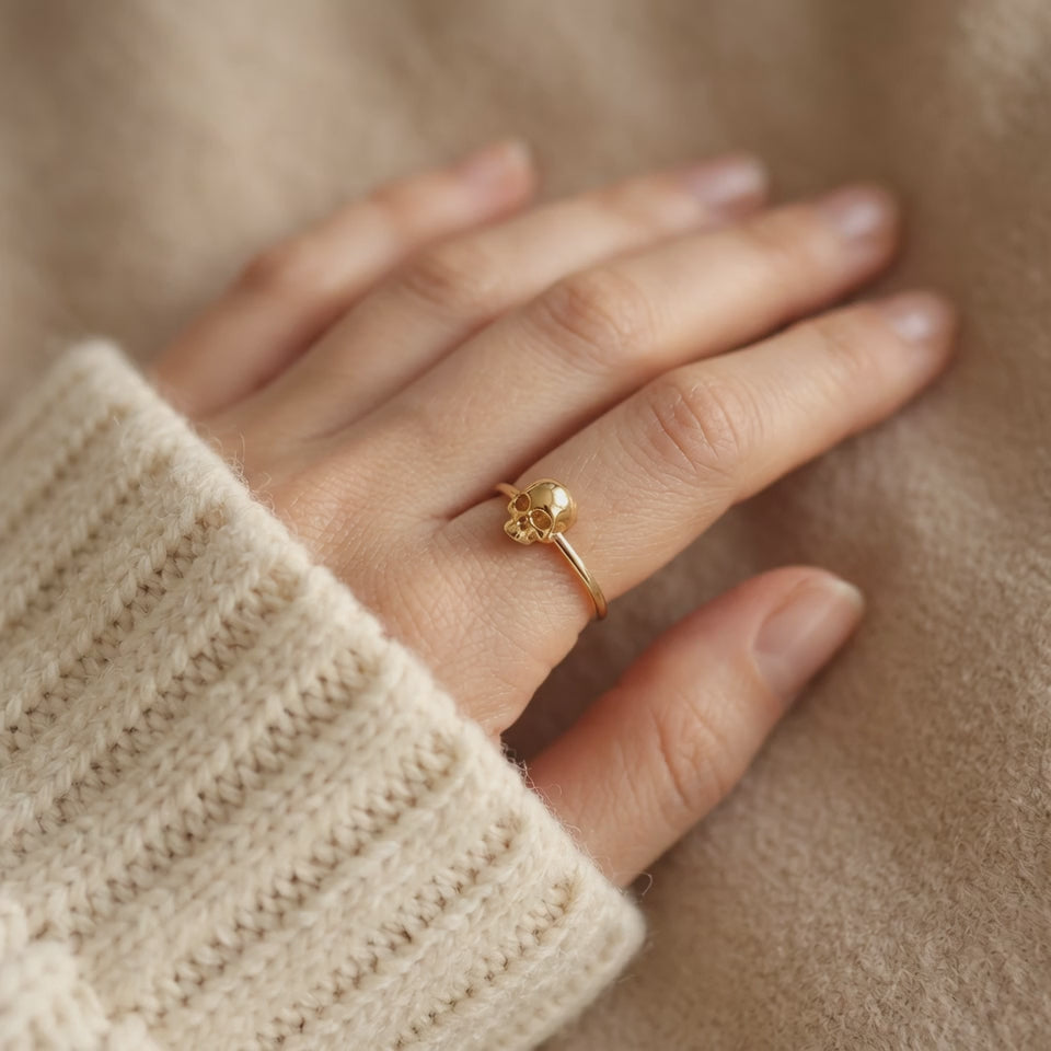 Gold Skull Ring