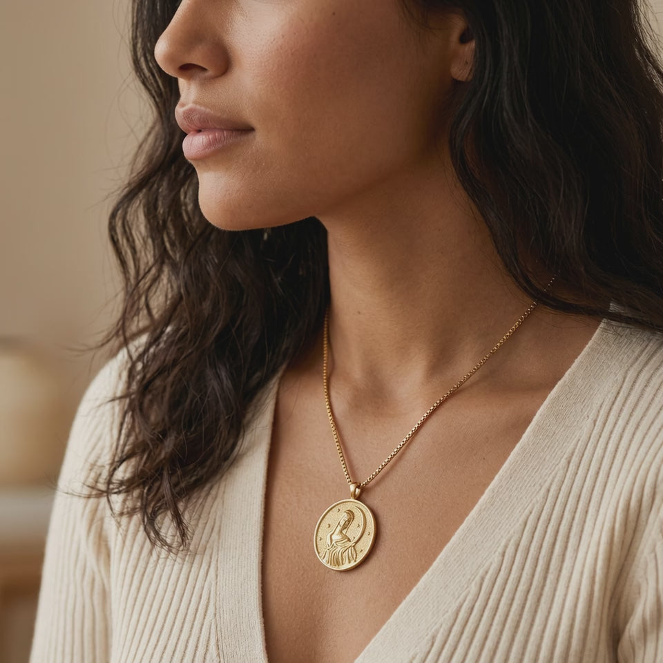 Selene Coin Gold Necklace