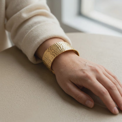 Dented Gold Cuff