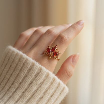 Maple Leaf Gold Ring