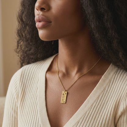 11:11 Star Gold Bar Necklace
