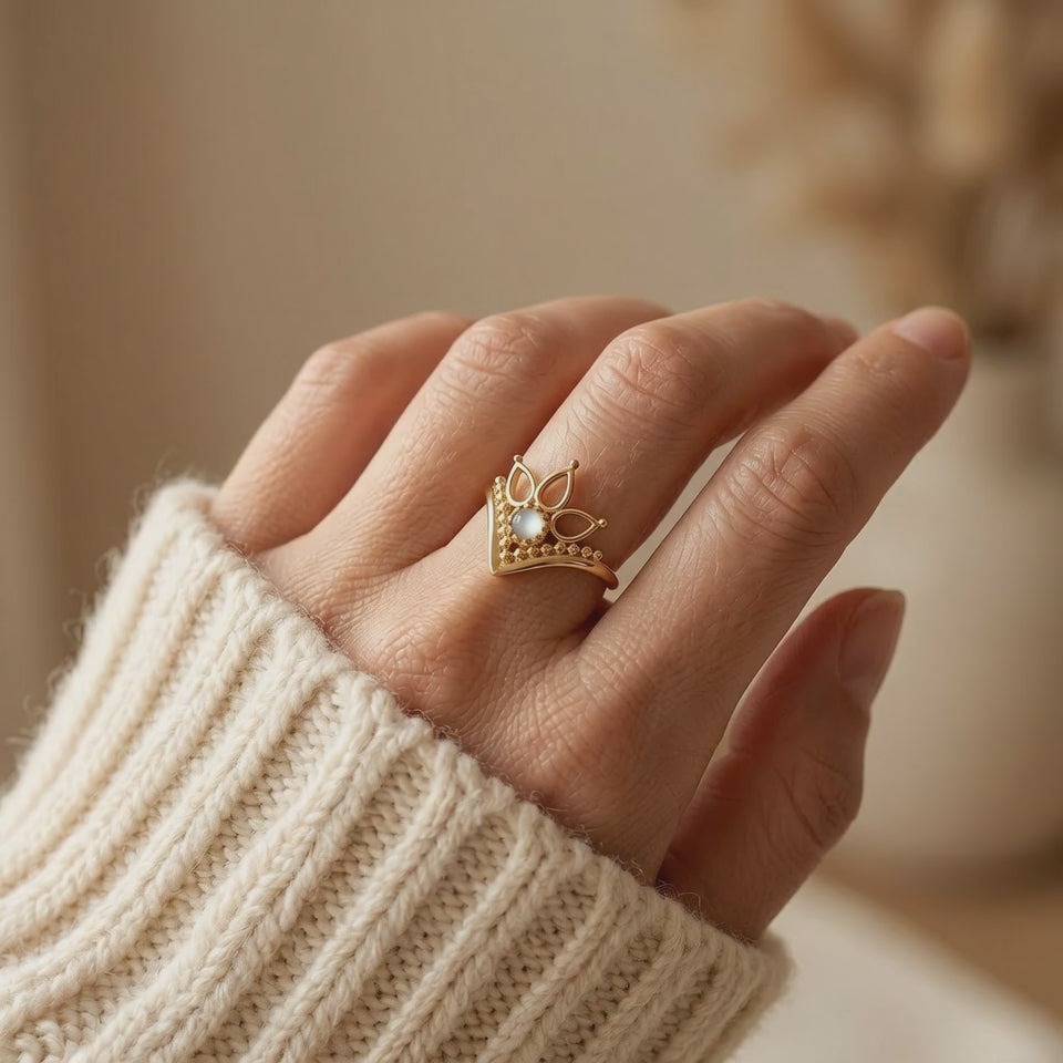 Ornamental Gold Statement Ring