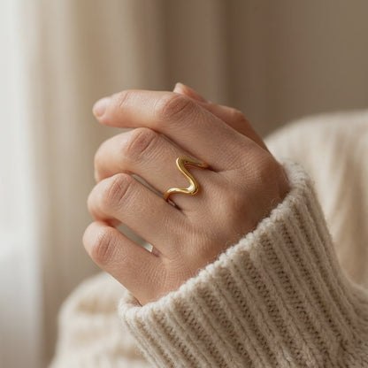 Wave Gold Ring