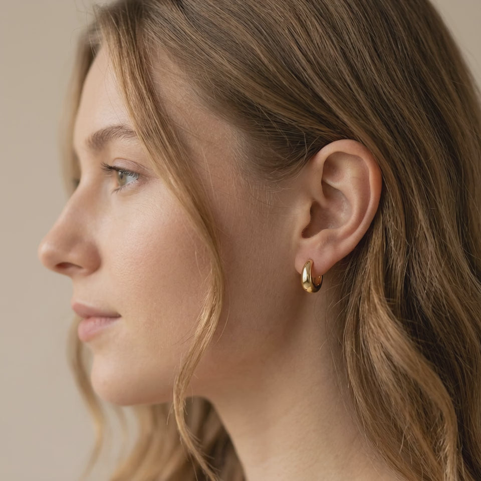 Chunky Mini Gold Hoops