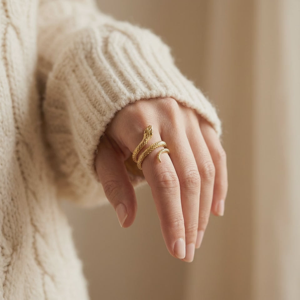 Snake Wrap Gold Ring