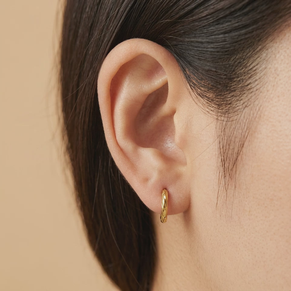 Twist Gold Hoops