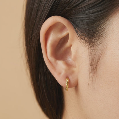 Twist Gold Hoops