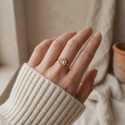 Sunflower Gold Ring