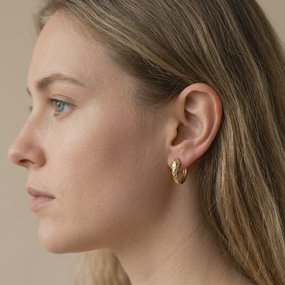 Snake Gold Hoops