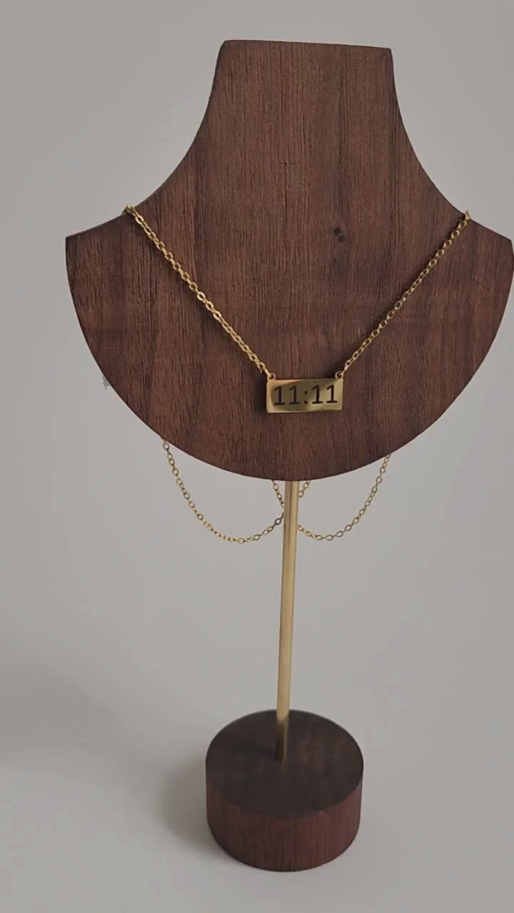 Gold 11:11 Bar Necklace