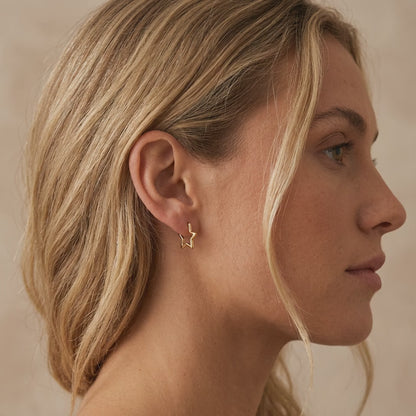 Star Gold Hoops