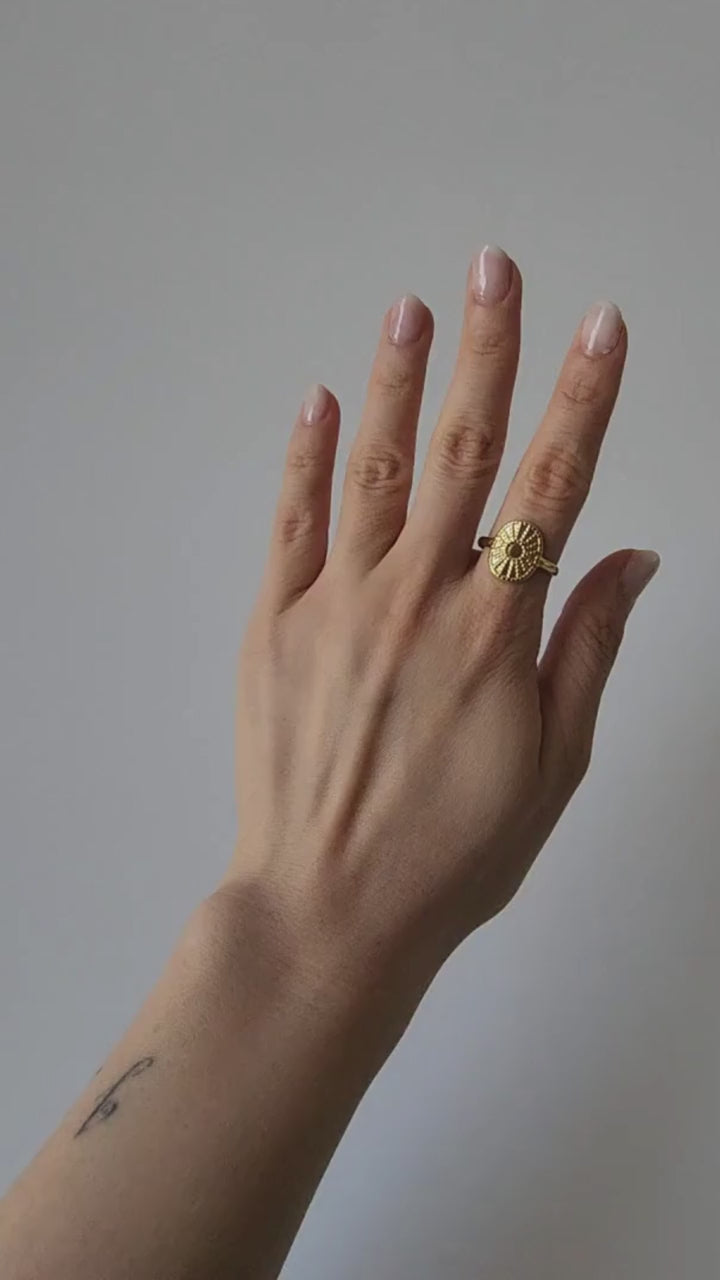 Gold Adjustable Sun Ring