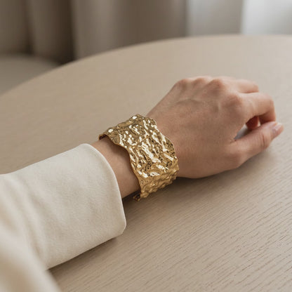 Wrinkle Gold Cuff