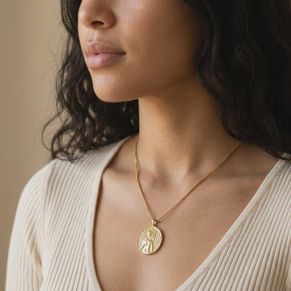 Aphrodite Coin Gold Necklace