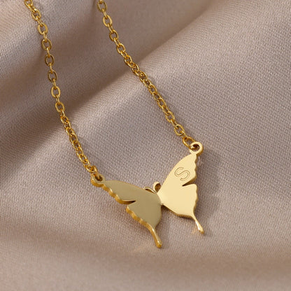 Dainty Butterfly Charm, 18K Gold Butterfly Necklace, Butterfly Fashion Necklace for Women, Gift for Her